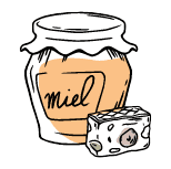Miel avec morceaux de nougat de Montélimar